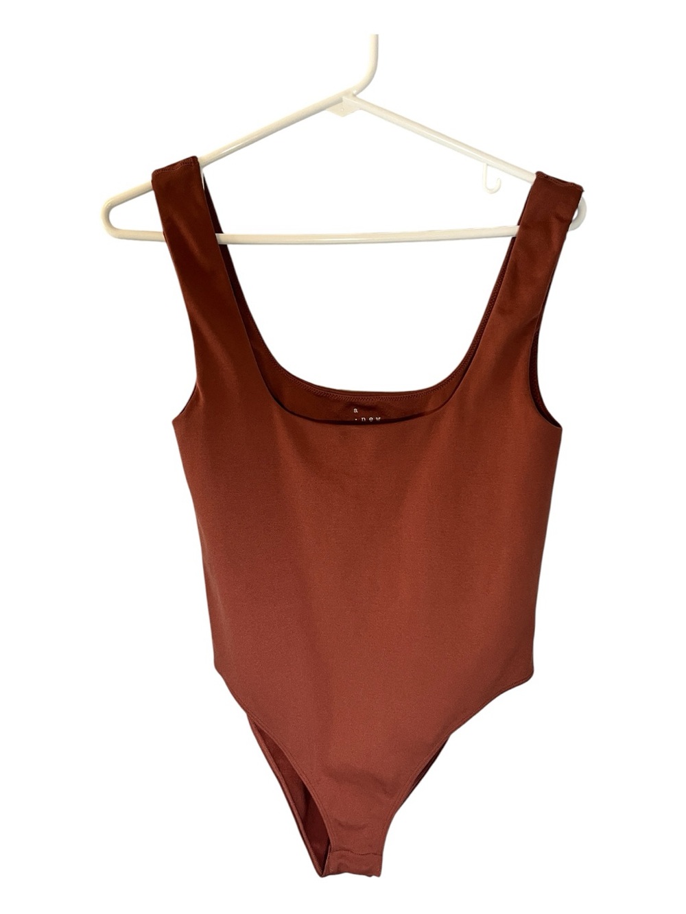 Classic Scoop Neck Body Suit in Rust